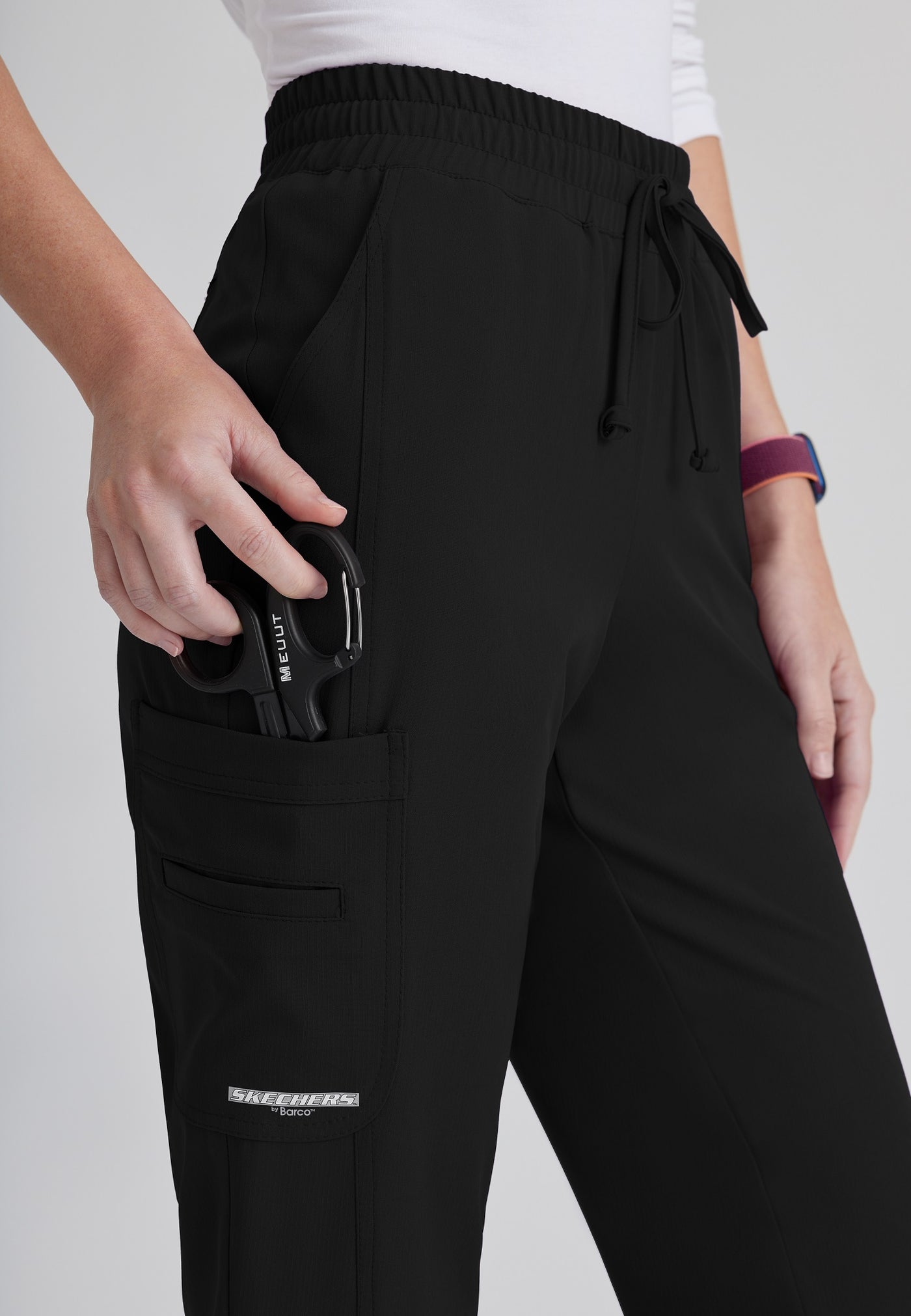 SKP623 Skechers Classic Scrubs Gamma Pants 6 Pocket Elastic Waist Tapered Women's Scrub Pants  (XXS - 5XL)