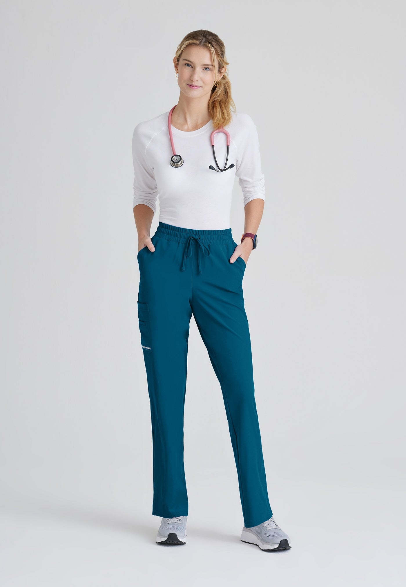 SKP623 Skechers Classic Scrubs Gamma Pants 6 Pocket Elastic Waist Tapered Women's Scrub Pants  (XXS - 5XL)