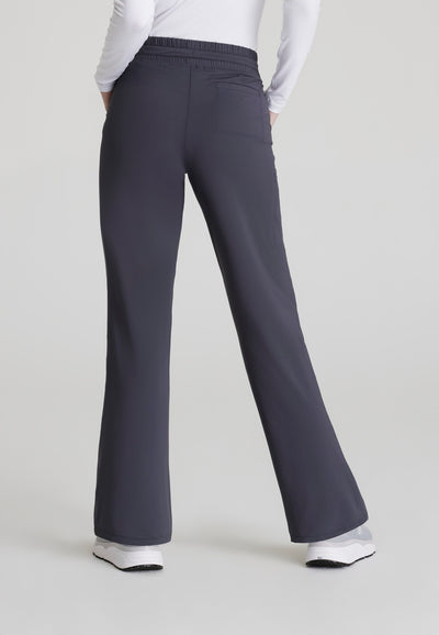 SKP668 Skechers Slip-Ins scrub pant in pewter. slim leg. stretchable fabric women's. back image