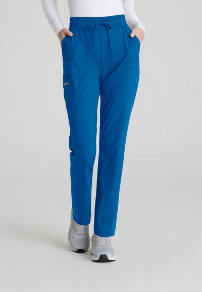 SKP668 Skechers Slip-Ins scrub pant in royal blue. slim leg. stretchable fabric. female scrubs. front image