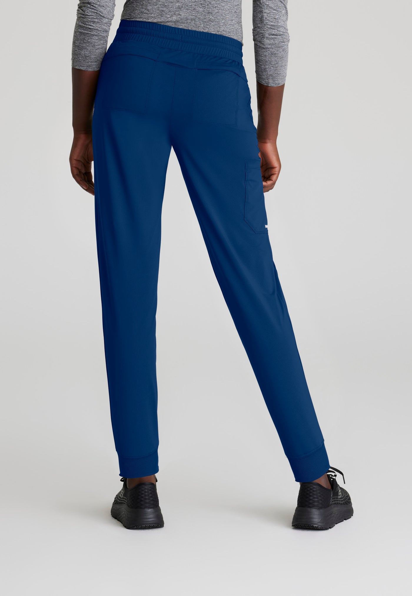 SKP669 Skechers Slip-Ins scrub pant in navy. jogger style. stretchable fabric. five pockets. scrubs uniform. back image