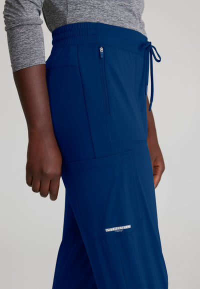 SKP669 Skechers Slip-Ins scrub pant in navy. jogger style. stretchable fabric. five pockets. scrubs uniform. pocket image