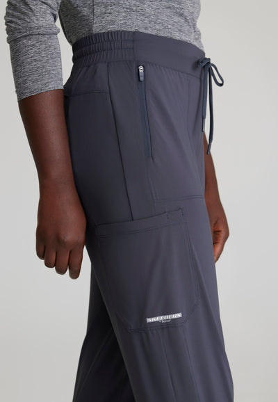 SKP669 Skechers Slip-Ins scrub pant in pewter. jogger style. stretchable fabric. five pockets. scrubs near me.  pocket image