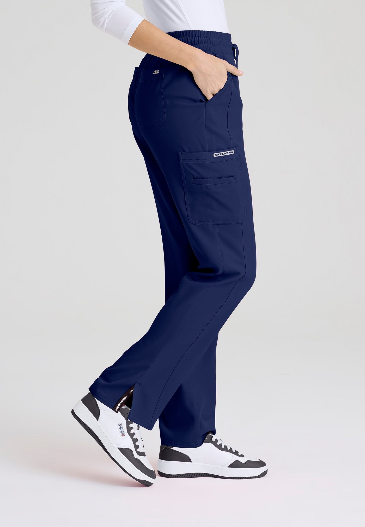 SKP623 Skechers Classic Scrubs Gamma Pants 6 Pocket Elastic Waist Tapered Women's Scrub Pants  (XXS - 5XL)
