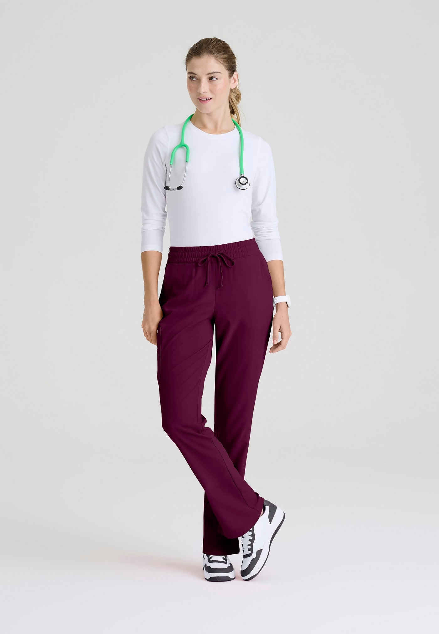 SKP623 Skechers Classic Scrubs Gamma Pants 6 Pocket Elastic Waist Tapered Women's Scrub Pants  (XXS - 5XL)