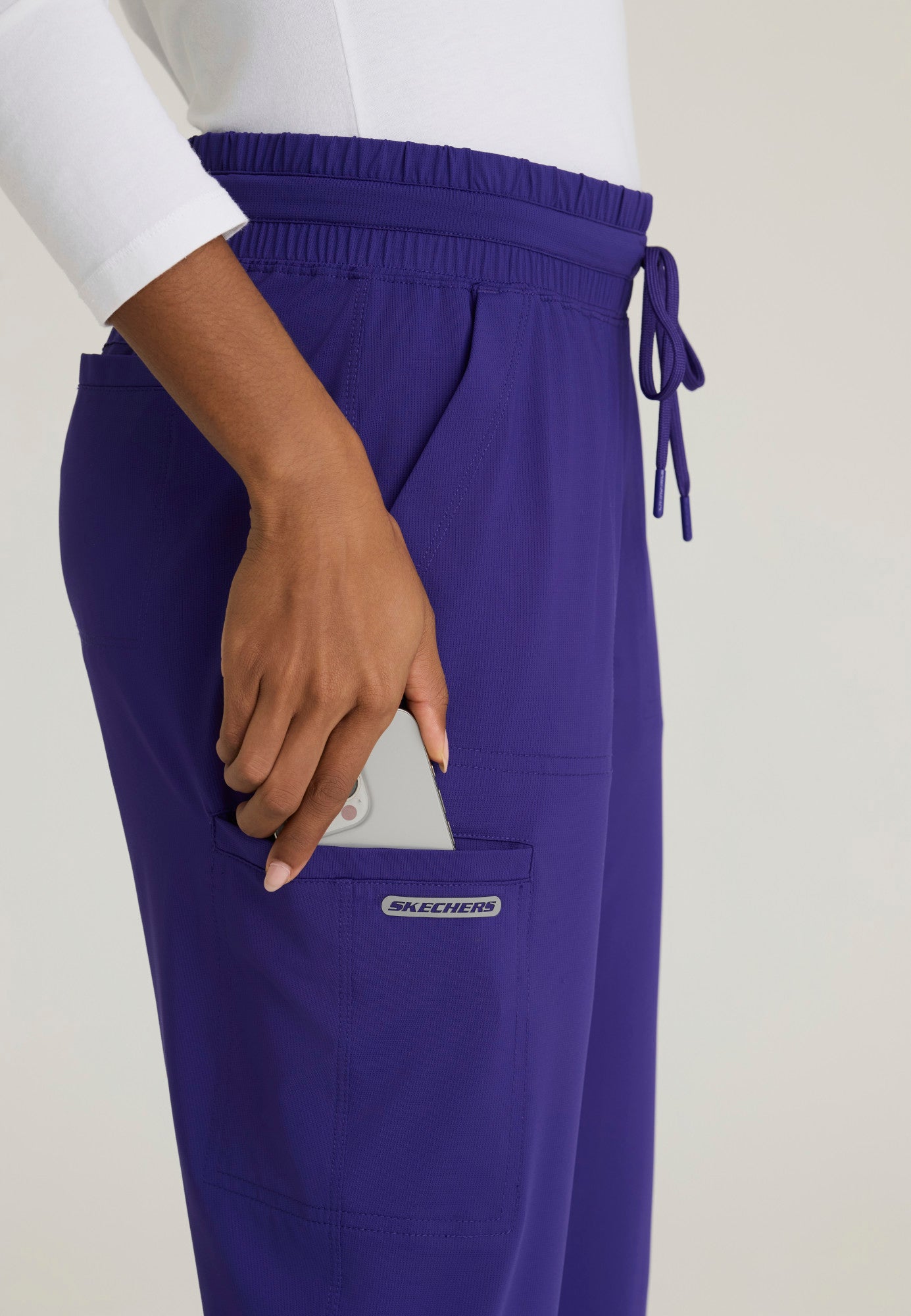 SKP668 Skechers Slip-Ins Super Stretch Women's Slim Scrub Pants (XXS - 5XL)