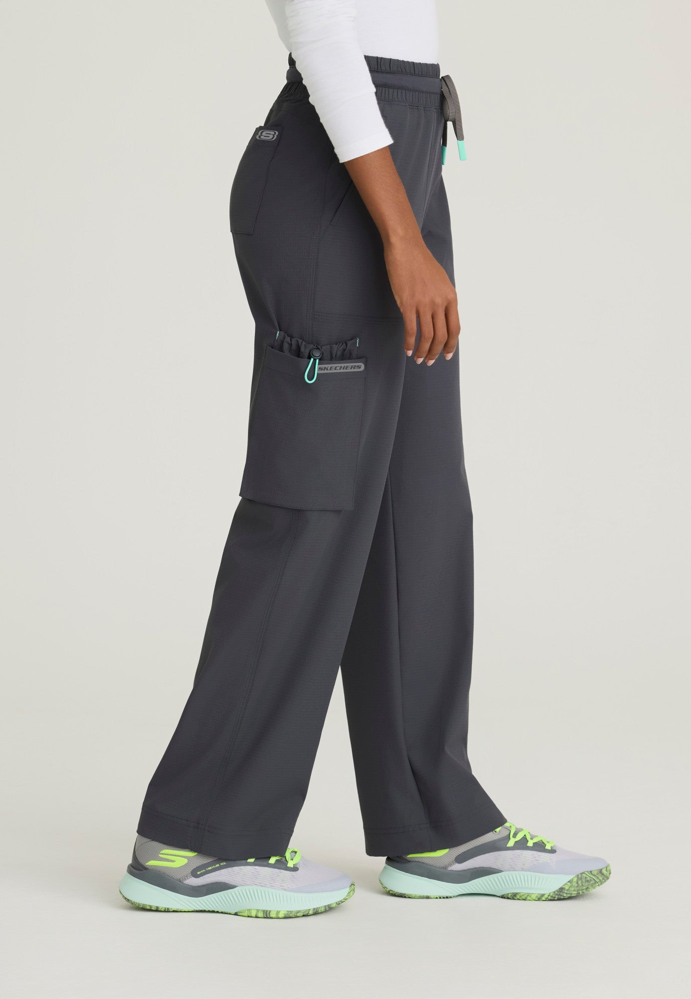 SKP707 Skechers Ripstop Scout 5-Pocket High Rise Wide Leg Pant (XXS - 3XL)