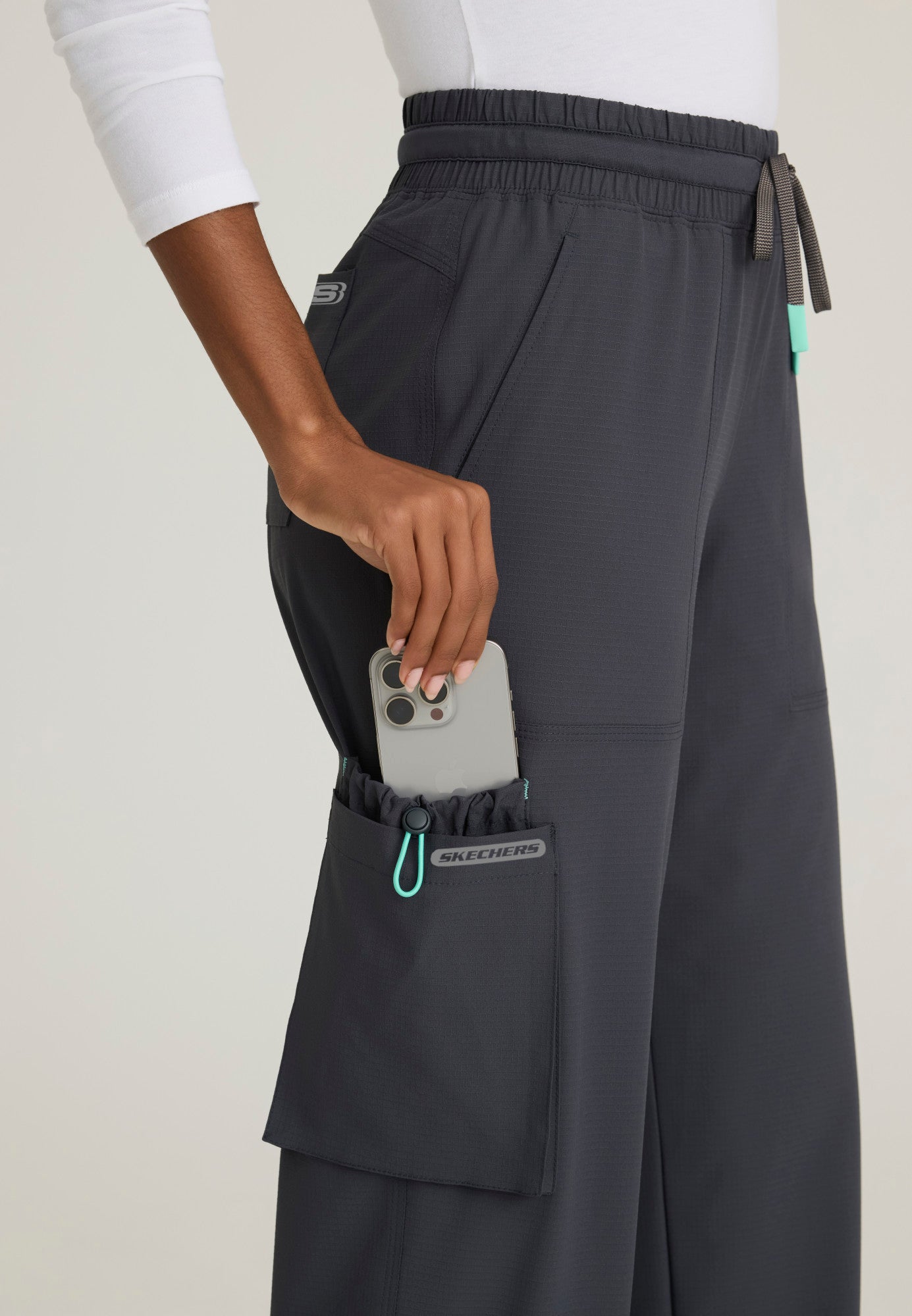 SKP707 Skechers Ripstop Scout 5-Pocket High Rise Wide Leg Pant (XXS - 3XL)