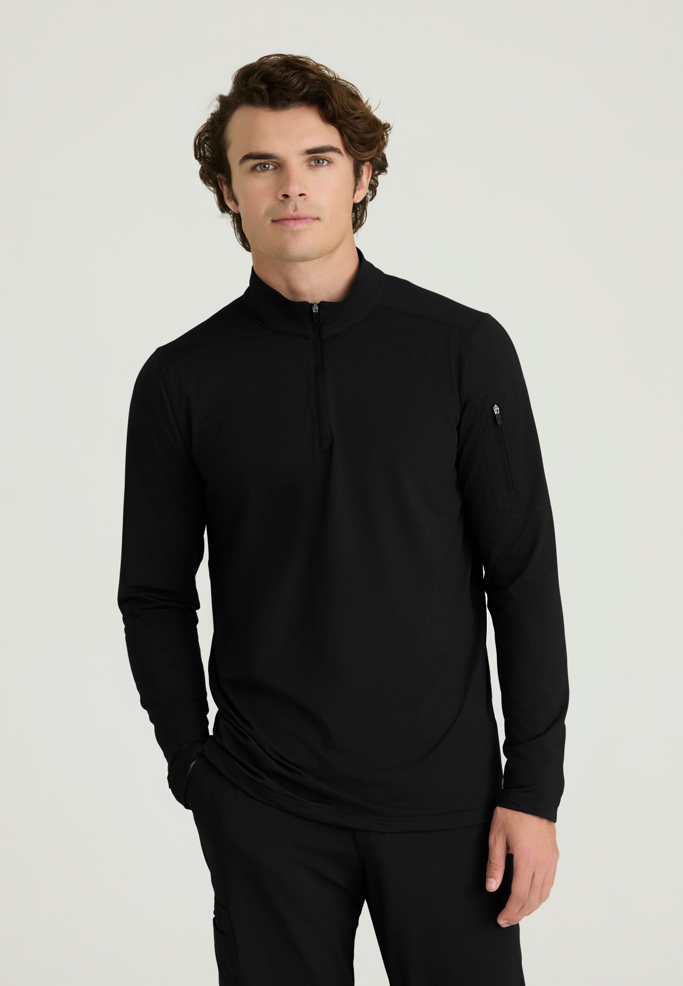 SKT280 Skechers Slip-Ins Super Stretch Men's Proper Long Sleeves Scrub Top (XS - 5XL)