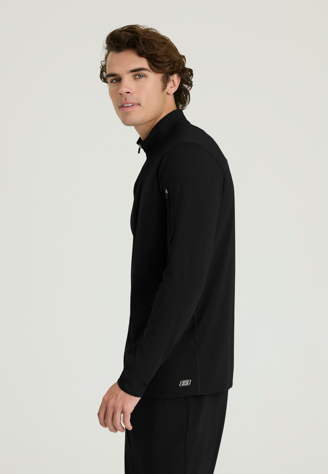 SKT280 Skechers Slip-Ins Super Stretch Men's Proper Long Sleeves Scrub Top (XS - 5XL)