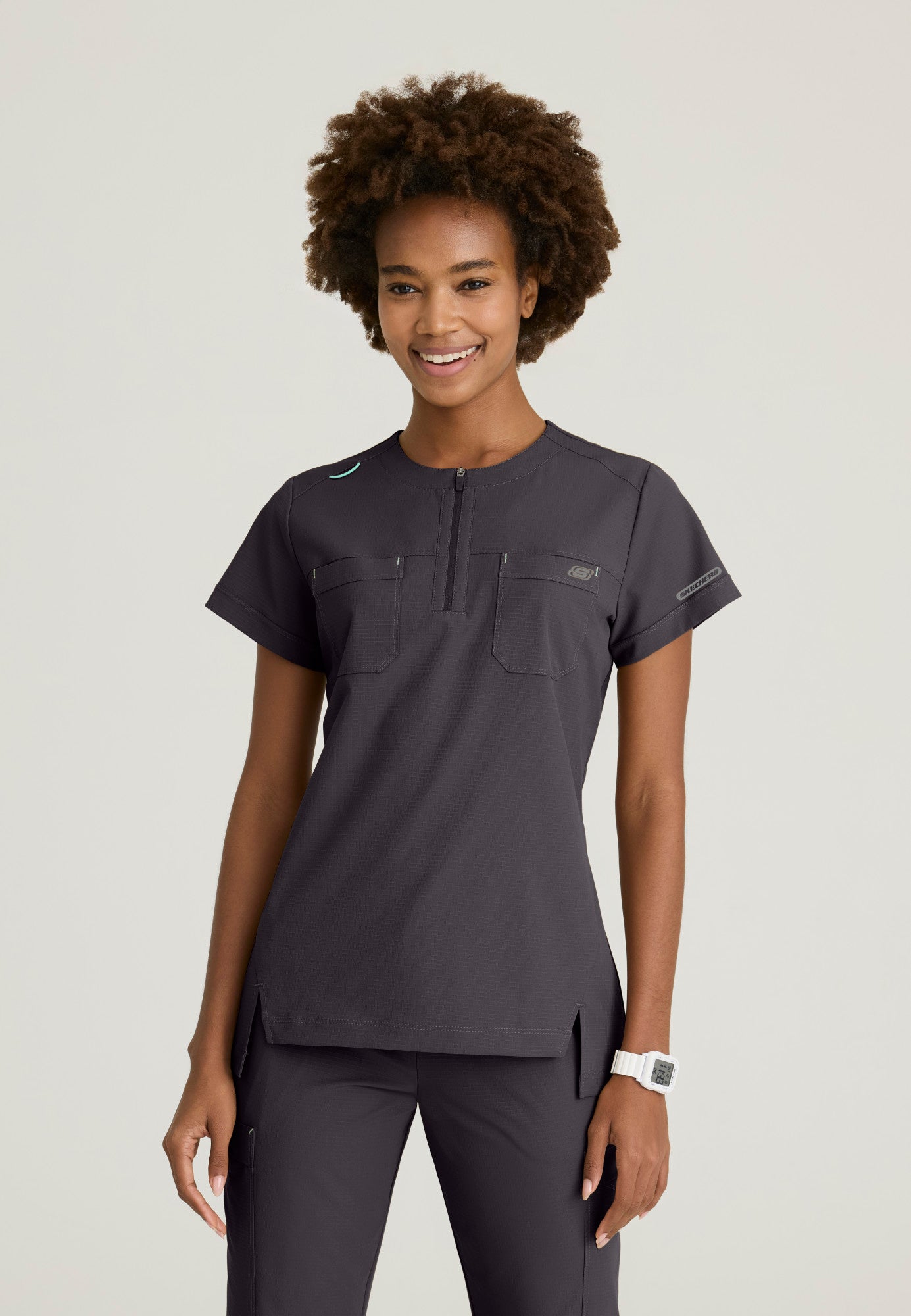 SKT284 Skechers Ripstop Trek 2-Pocket Rounded Neck Tuck-In Top (XXS - 3XL)