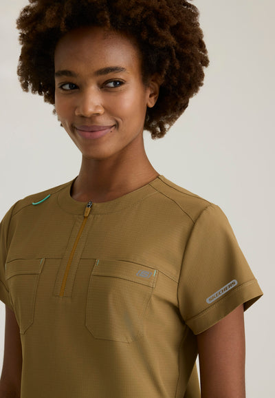 SKT284 Skechers Ripstop Trek 2-Pocket Rounded Neck Tuck-In Top (XXS - 3XL)