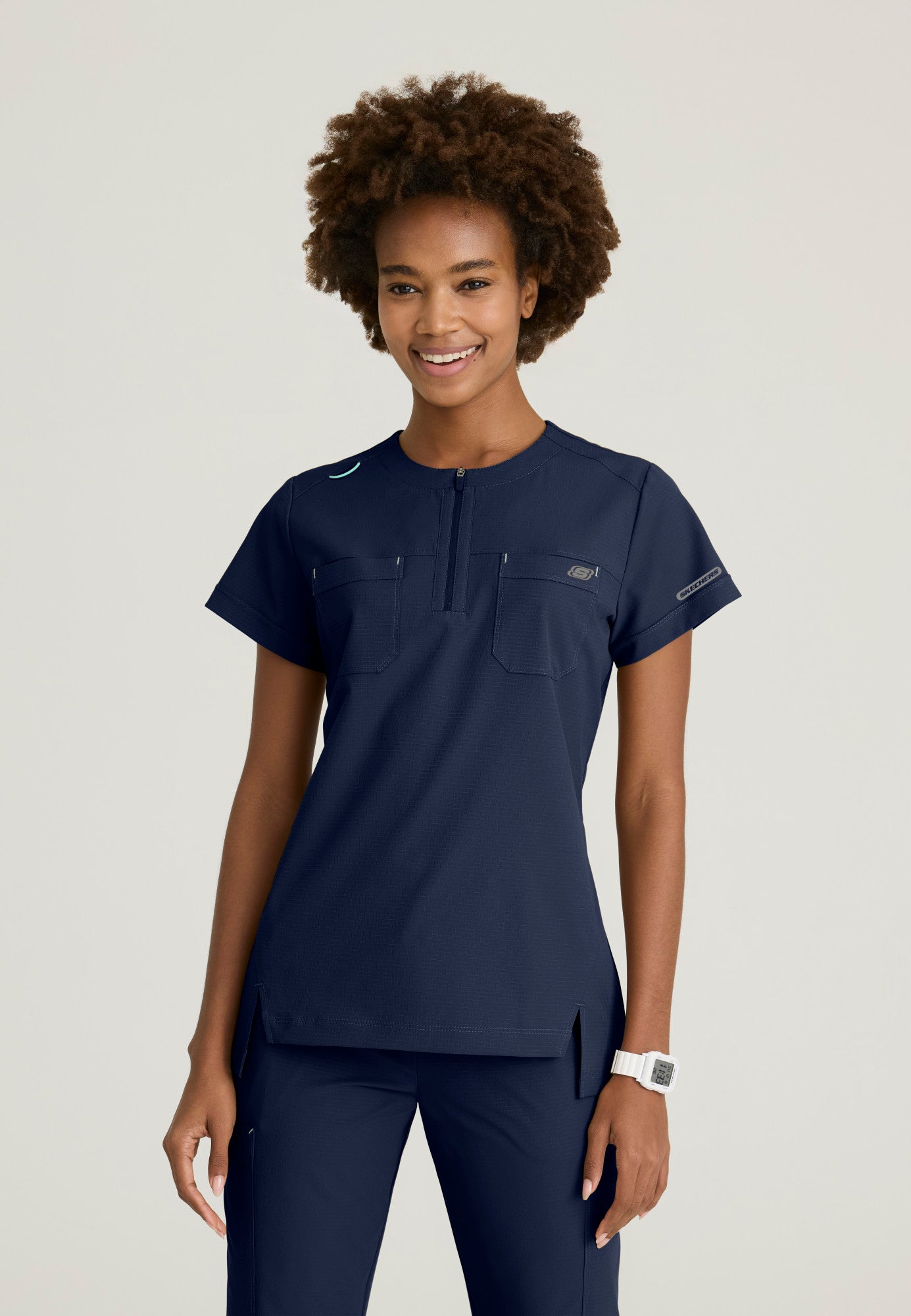 SKT284 Skechers Ripstop Trek 2-Pocket Rounded Neck Tuck-In Top (XXS - 3XL)