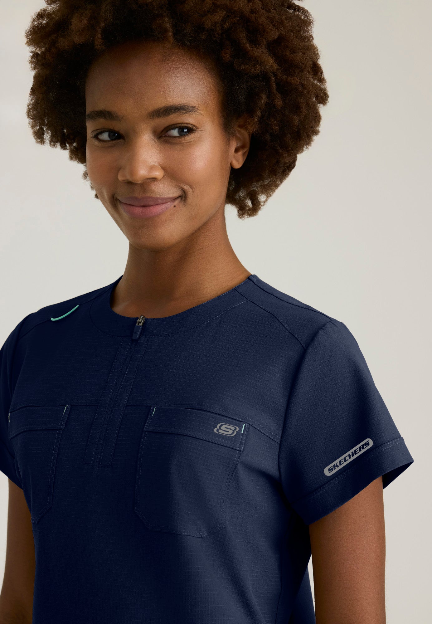 SKT284 Skechers Ripstop Trek 2-Pocket Rounded Neck Tuck-In Top (XXS - 3XL)