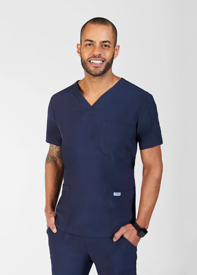 T7010 Mobb Mentality Scrubs The Alex V-Neck Men Top (XS - 3XL)