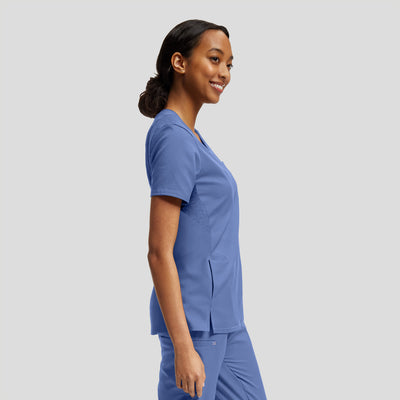 WT119 White Cross Vibe One Chest Pocket Scrub Top (XS - 3XL)