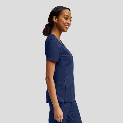 WT119 White Cross Vibe One Chest Pocket Scrub Top (XS - 3XL)