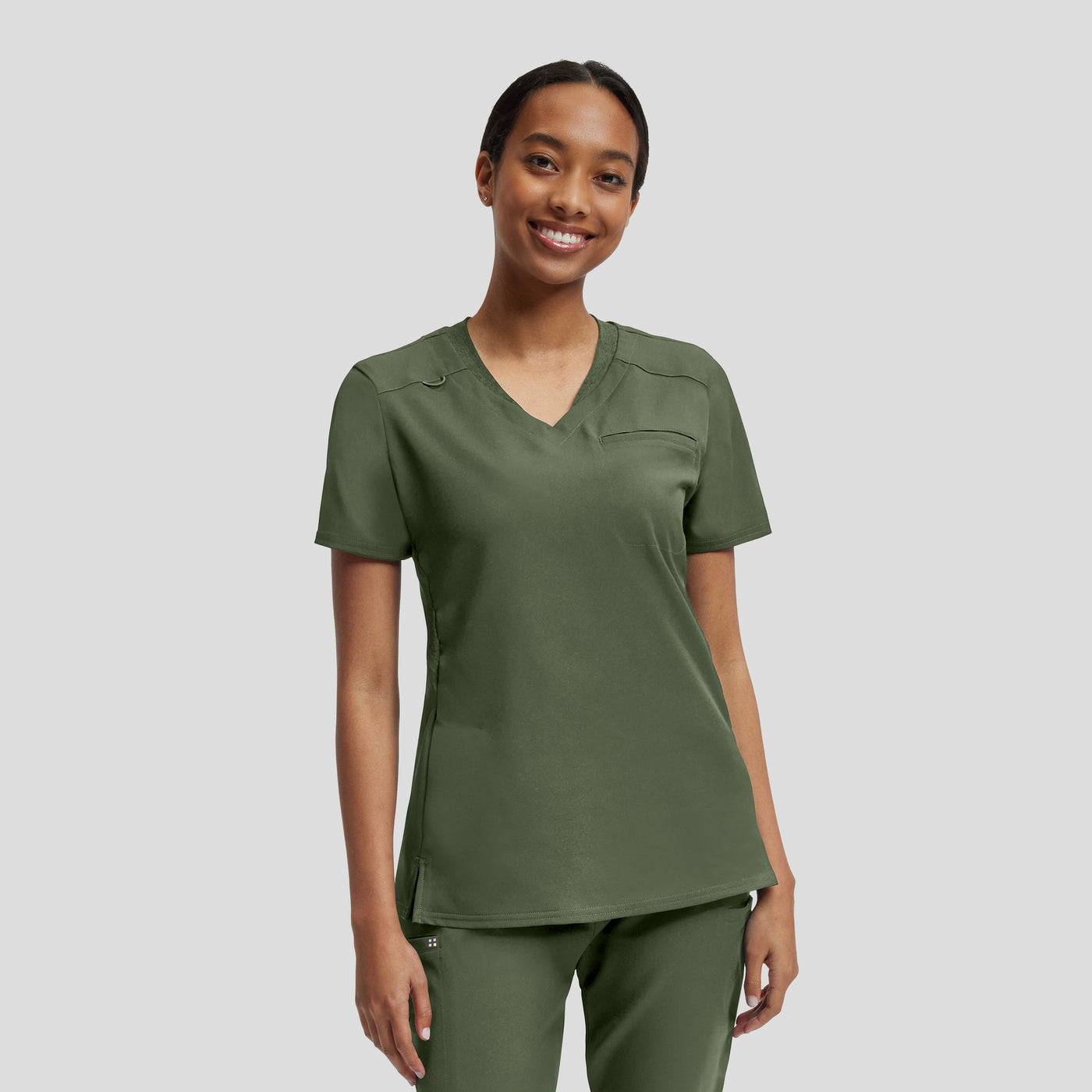 WT119 White Cross Vibe One Chest Pocket Scrub Top (XS - 3XL)