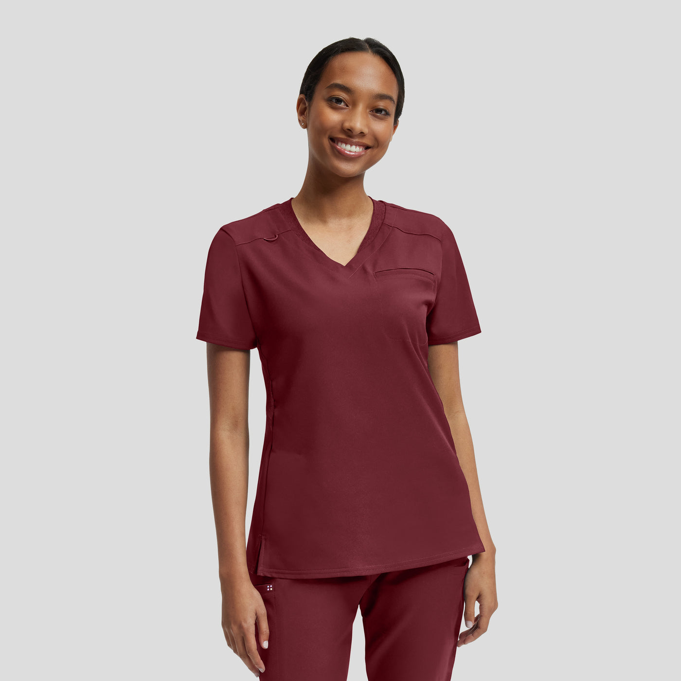 WT119 White Cross Vibe One Chest Pocket Scrub Top (XS - 3XL)