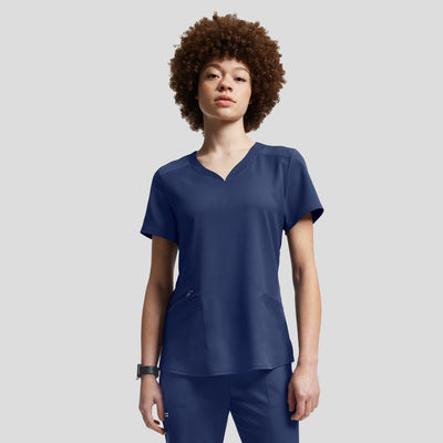 WT121 White Cross Vibe 2 Pockets Scrub Top (XS - 3XL)