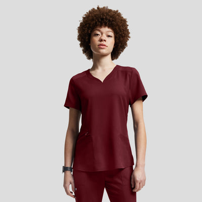 WT121 White Cross Vibe 2 Pockets Scrub Top (XS - 3XL)