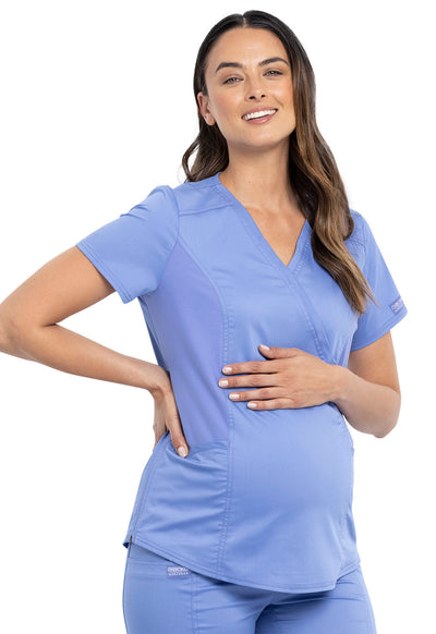 WW688 Cherokee Workwear Revolution Maternity Scrubs Top (XXS - 3XL)