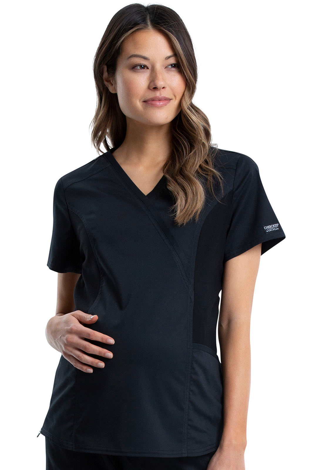 WW688 Cherokee Workwear Revolution Maternity Scrubs Top (XXS - 3XL)