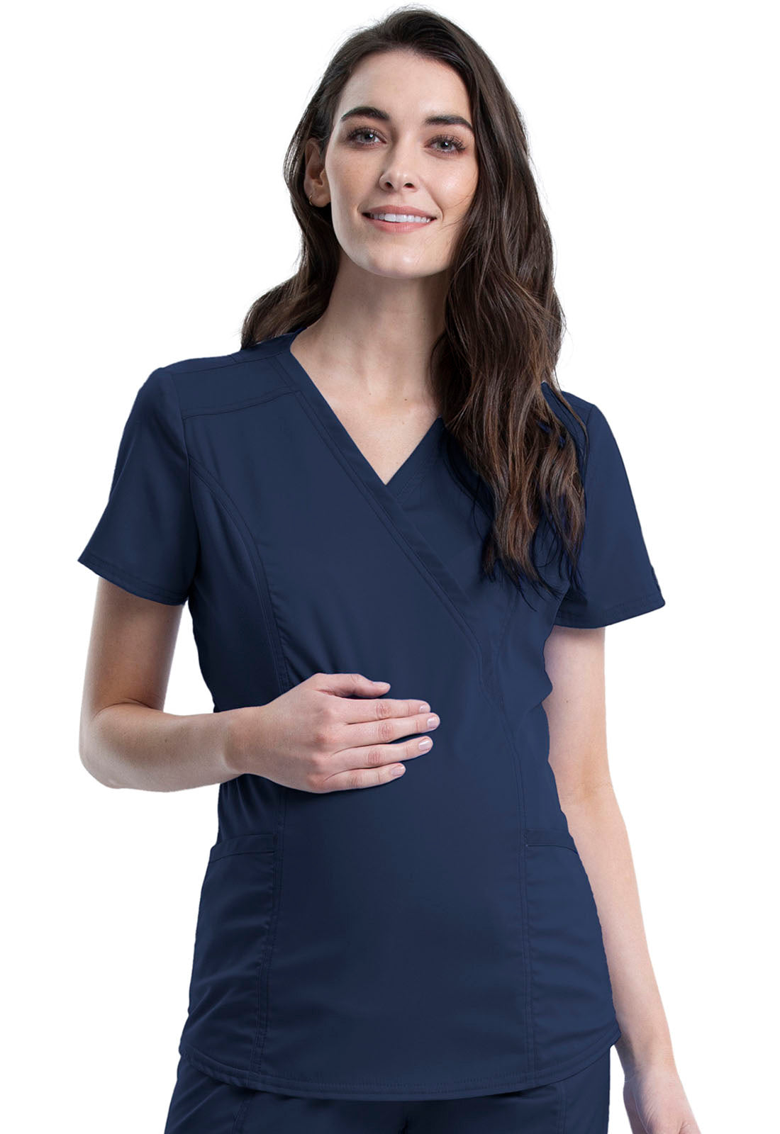 WW688 Cherokee Workwear Revolution Maternity Scrubs Top (XXS - 3XL)