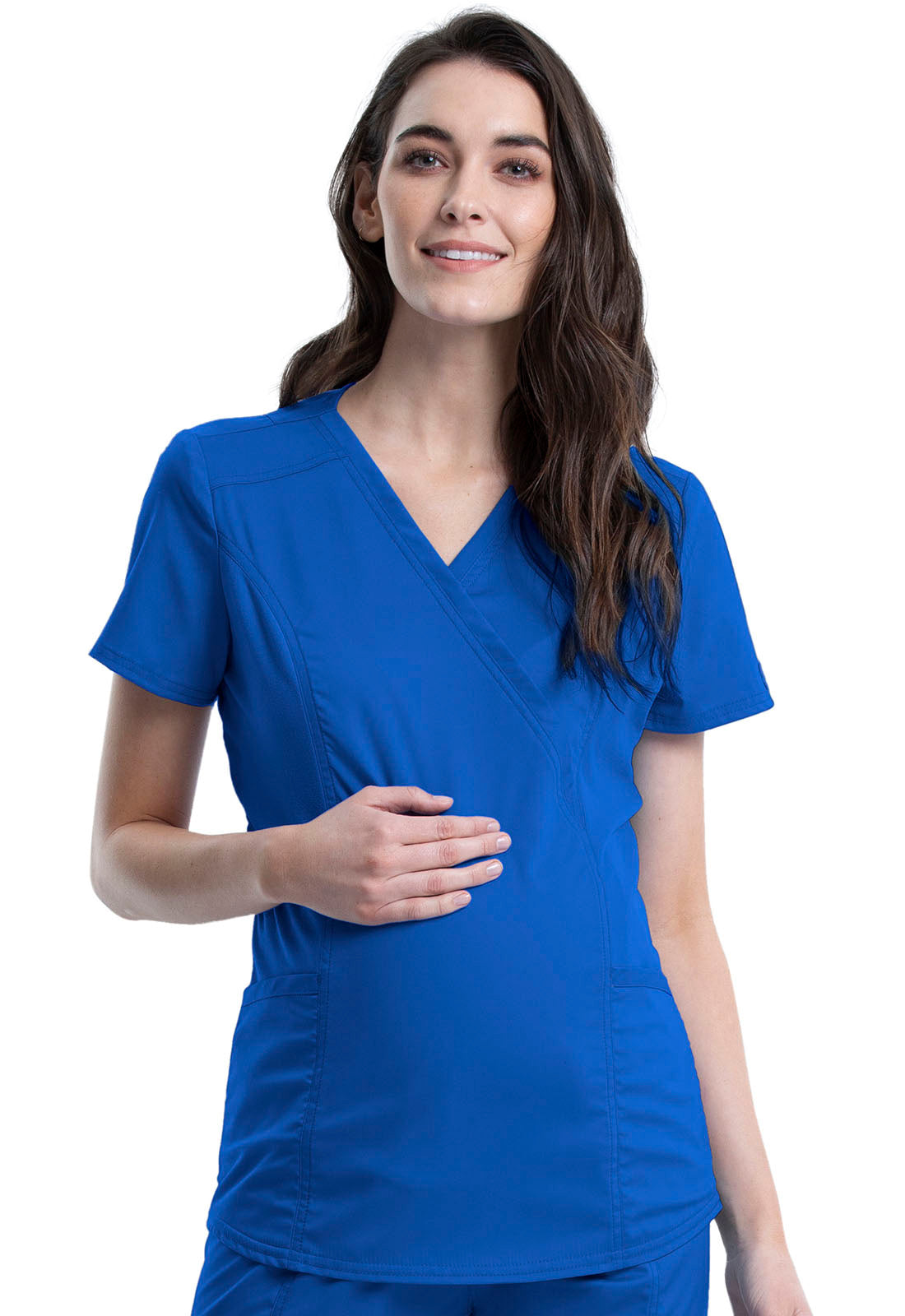 WW688 Cherokee Workwear Revolution Maternity Scrubs Top (XXS - 3XL)