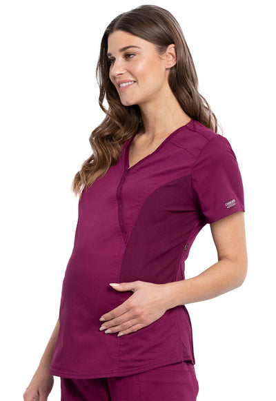 WW688 Cherokee Workwear Revolution Maternity Scrubs Top (XXS - 3XL)