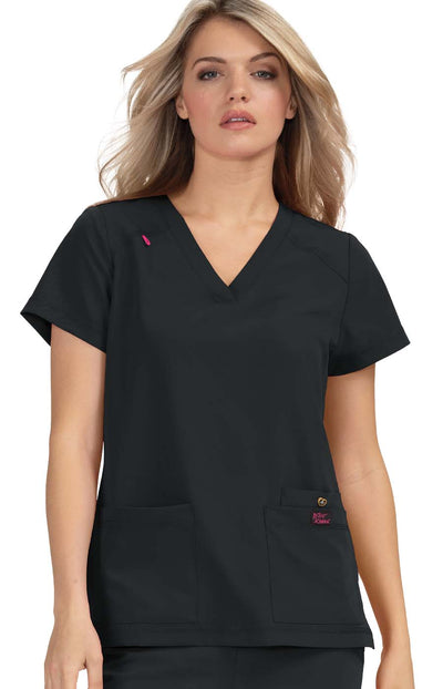 B101 Betsey Johnson Freesia Women's 3-Pocket Scrub Top (XXS - 3XL)