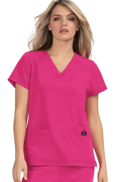 B101 Betsey Johnson Freesia Women's 3-Pocket Scrub Top (XXS - 3XL)