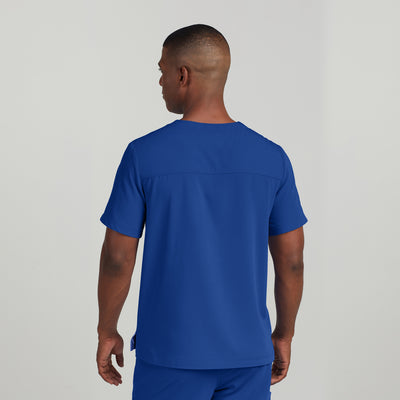 WT131 White Cross CRFT Men Scrub 2 Pockets Top Fluid Resistant (XS - 3XL)