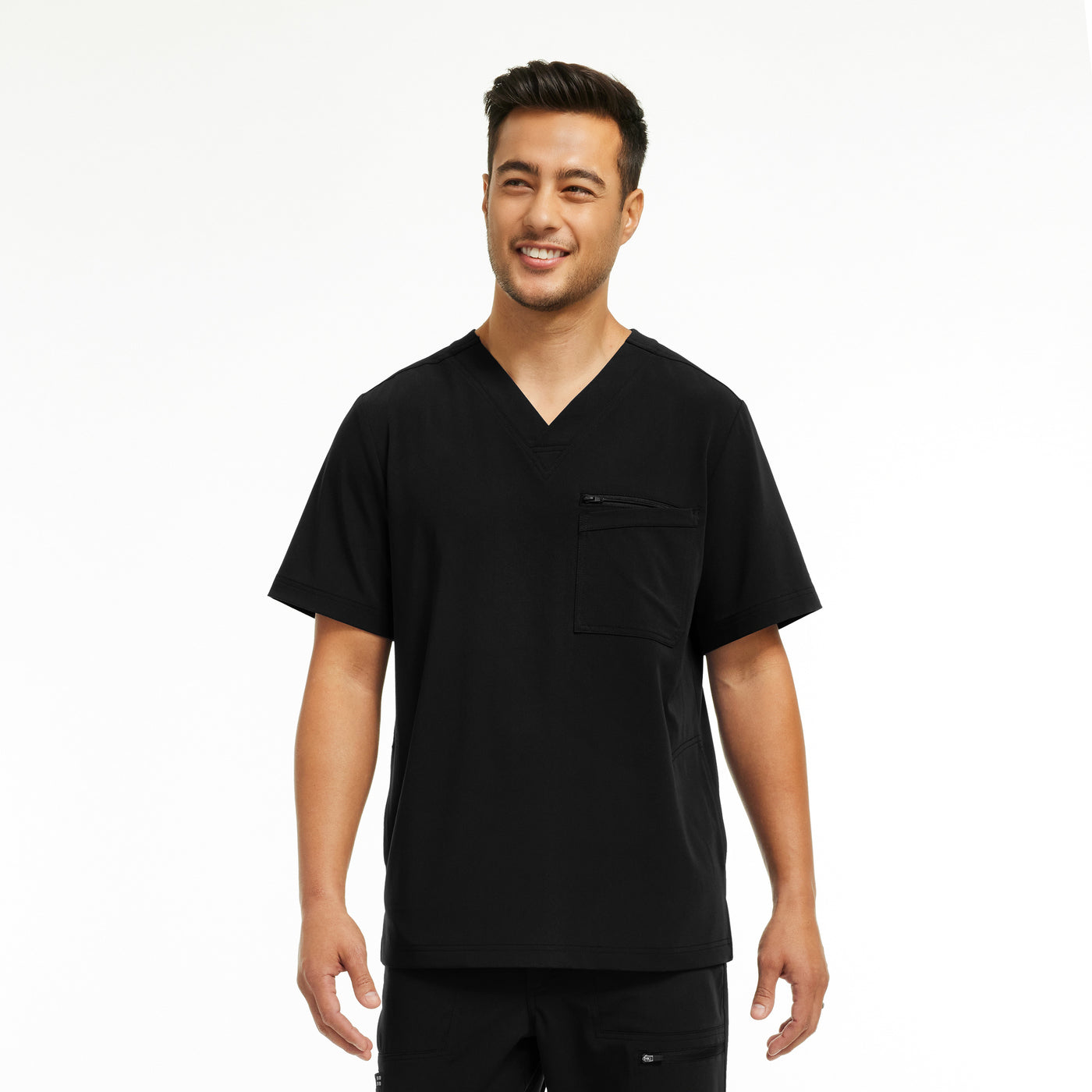WT151 White Cross CRFT Men Scrub 4 Pockets Top Fluid Resistant (XS - 3XL)