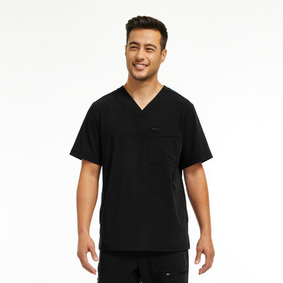 WT151 White Cross CRFT Men Scrub 4 Pockets Top Fluid Resistant (XS - 3XL)