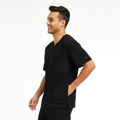 WT151 White Cross CRFT Men Scrub 4 Pockets Top Fluid Resistant (XS - 3XL)