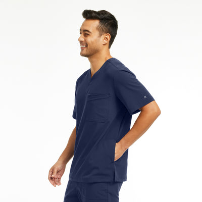 WT151 White Cross CRFT Men Scrub 4 Pockets Top Fluid Resistant (XS - 3XL)