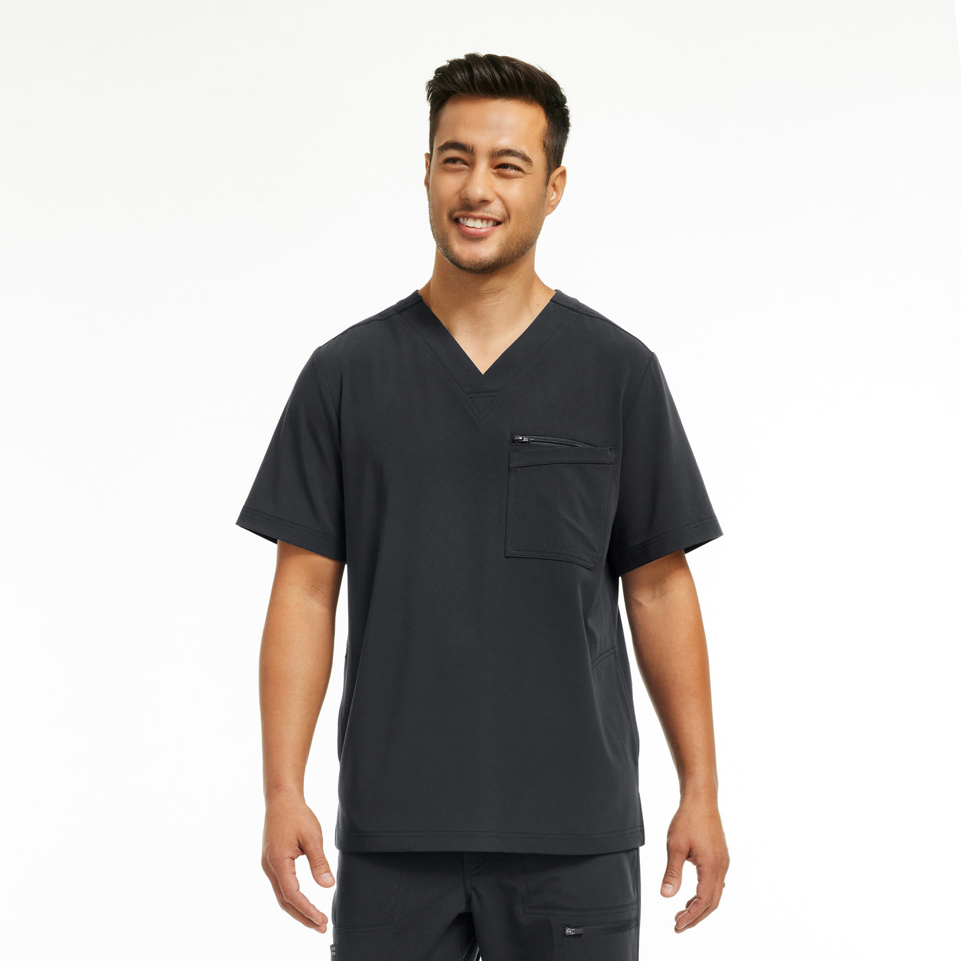 WT151 White Cross CRFT Men Scrub 4 Pockets Top Fluid Resistant (XS - 3XL)
