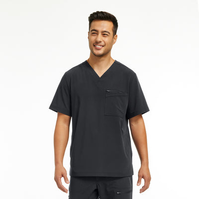 WT151 White Cross CRFT Men Scrub 4 Pockets Top Fluid Resistant (XS - 3XL)