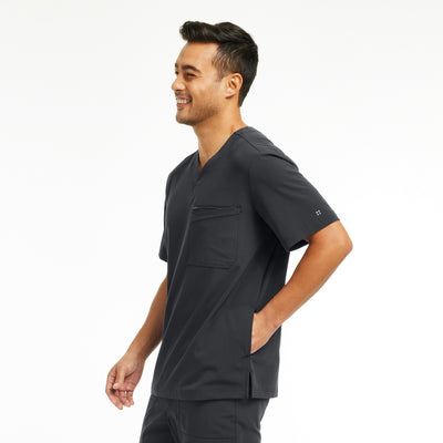 WT151 White Cross CRFT Men Scrub 4 Pockets Top Fluid Resistant (XS - 3XL)