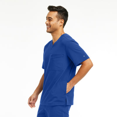 WT151 White Cross CRFT Men Scrub 4 Pockets Top Fluid Resistant (XS - 3XL)