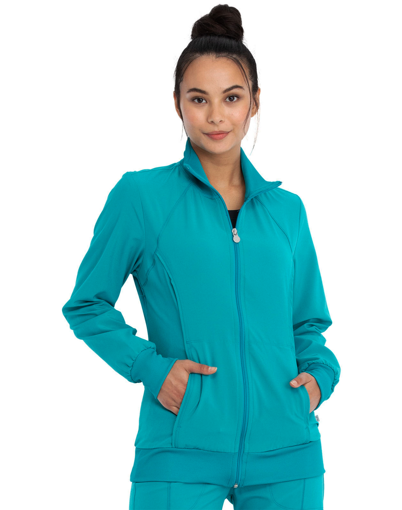 2391A Cherokee Infinity Zip Front Warm-up Jacket Certainty Antimicrobial Stretch (XXS - 5XL)