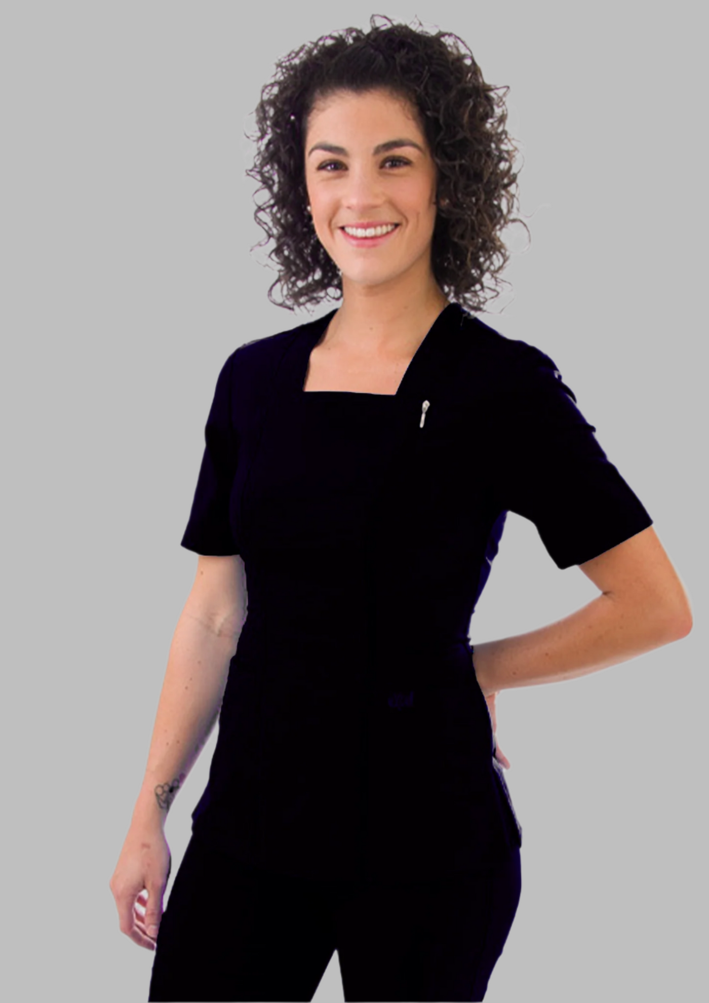 E590T Excel 4-Way Stretch Zippered Scrub Top (XXS - 2XL)