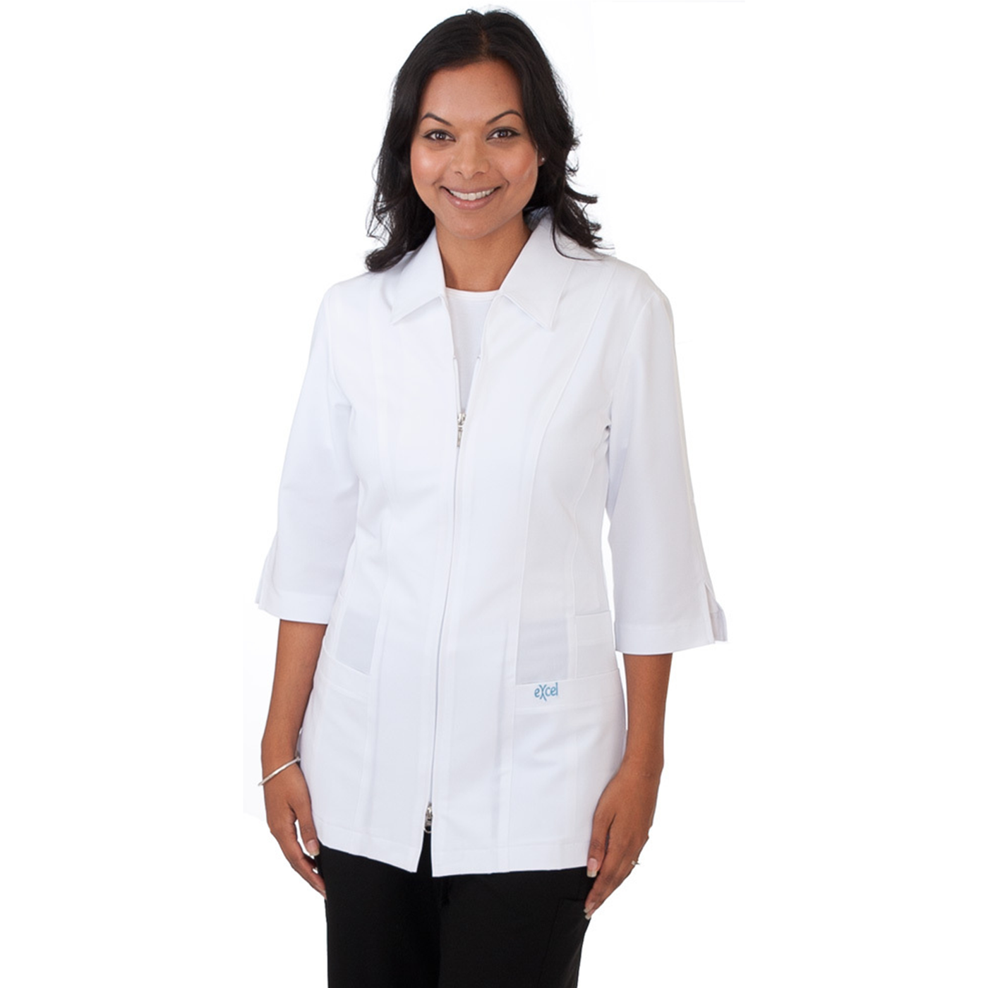 E835J Excel Two-Ways Zipper Spa Uniform - 4 Way-Stretch (XXS - 3XL)