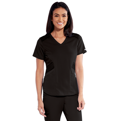 GIT033 Grey's Anatomy Impact Moto Pintucks Top Stretch