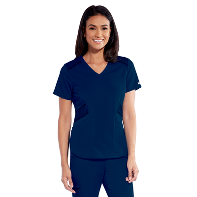 GIT033 Grey's Anatomy Impact Moto Pintucks Top Stretch