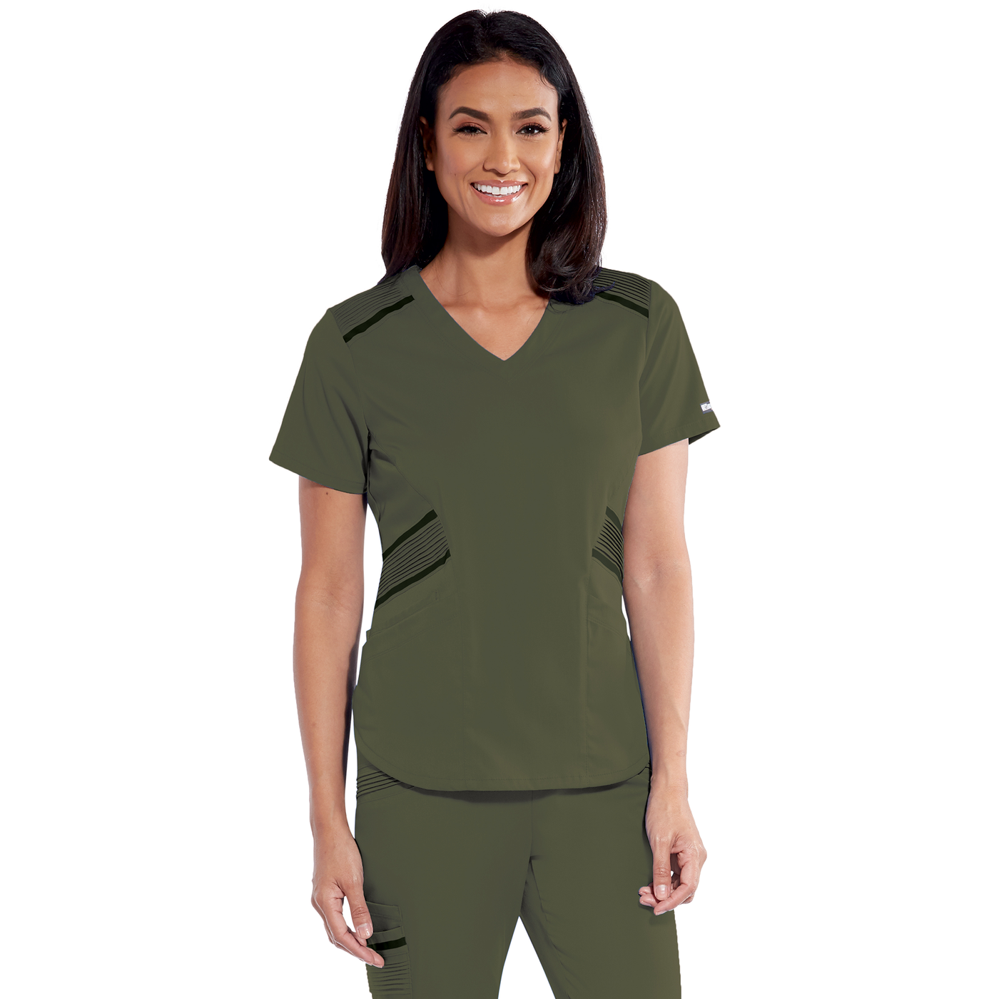 GIT033 Grey's Anatomy Impact Moto Pintucks Top Stretch