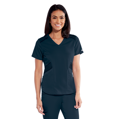 GIT033 Grey's Anatomy Impact Moto Pintucks Top Stretch